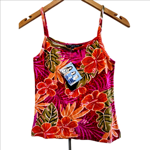 Nikki Citrus Grove Sandbar Rib Taylor Tank Top
